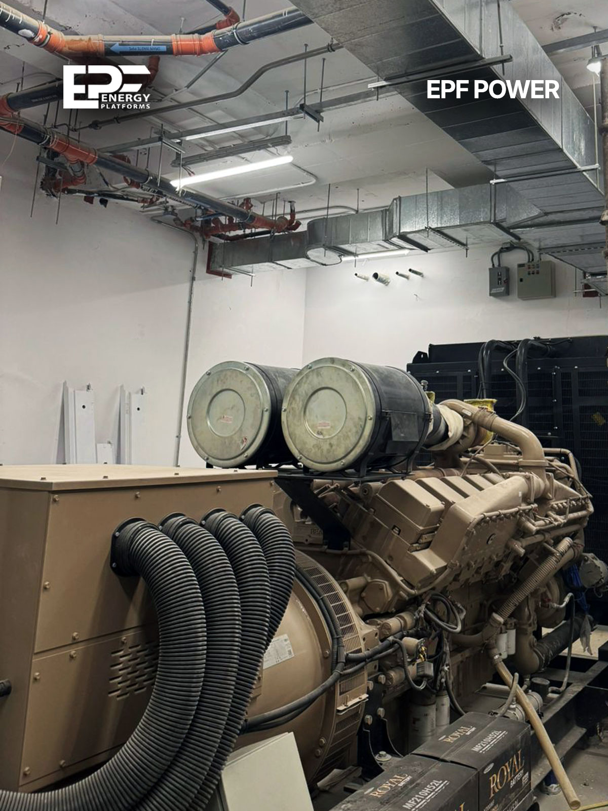 Power generation equipment installed for the Medtown Hospital Project